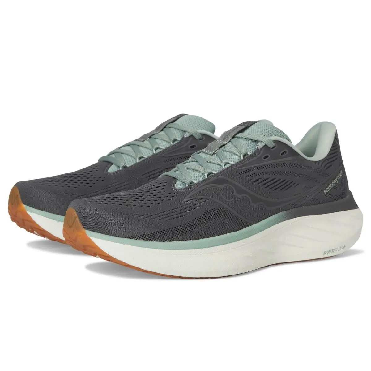 Saucony Mens Ride 18 Carbon/icebe 7.5 D - Medium