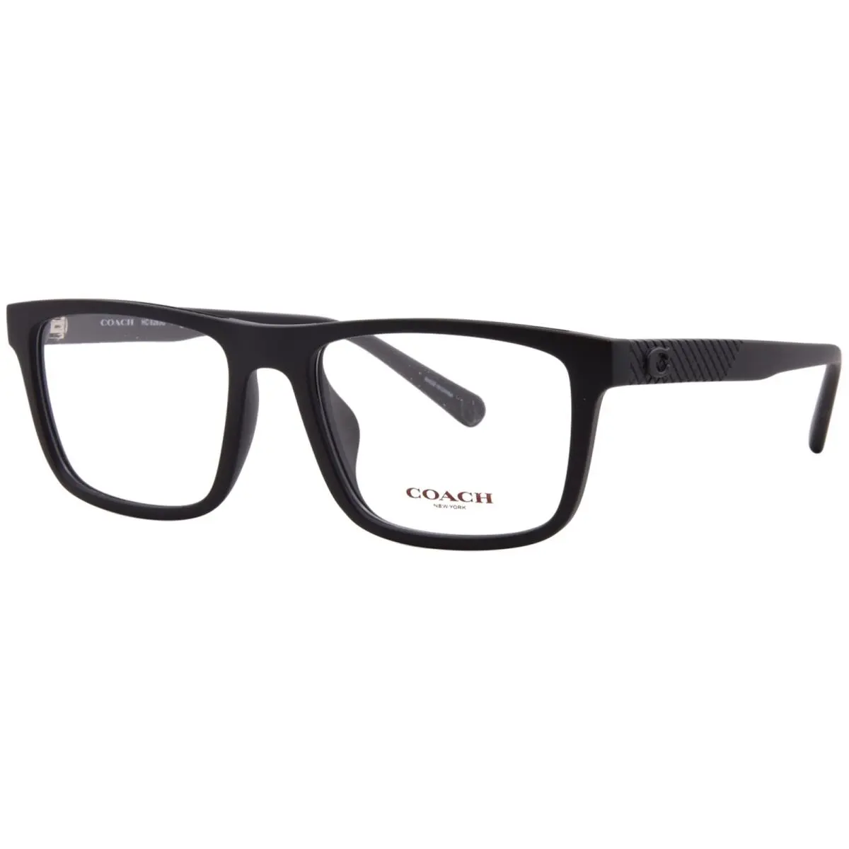 Coach HC6263U 5002 Eyeglasses Men`s Matte Black Full Rim Rectangle Shape 55mm