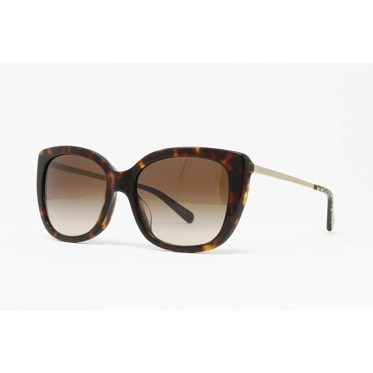 Coach Women`s Sunglasses HC8246F 541713 Dark Tortoise 55mm Brown Lens
