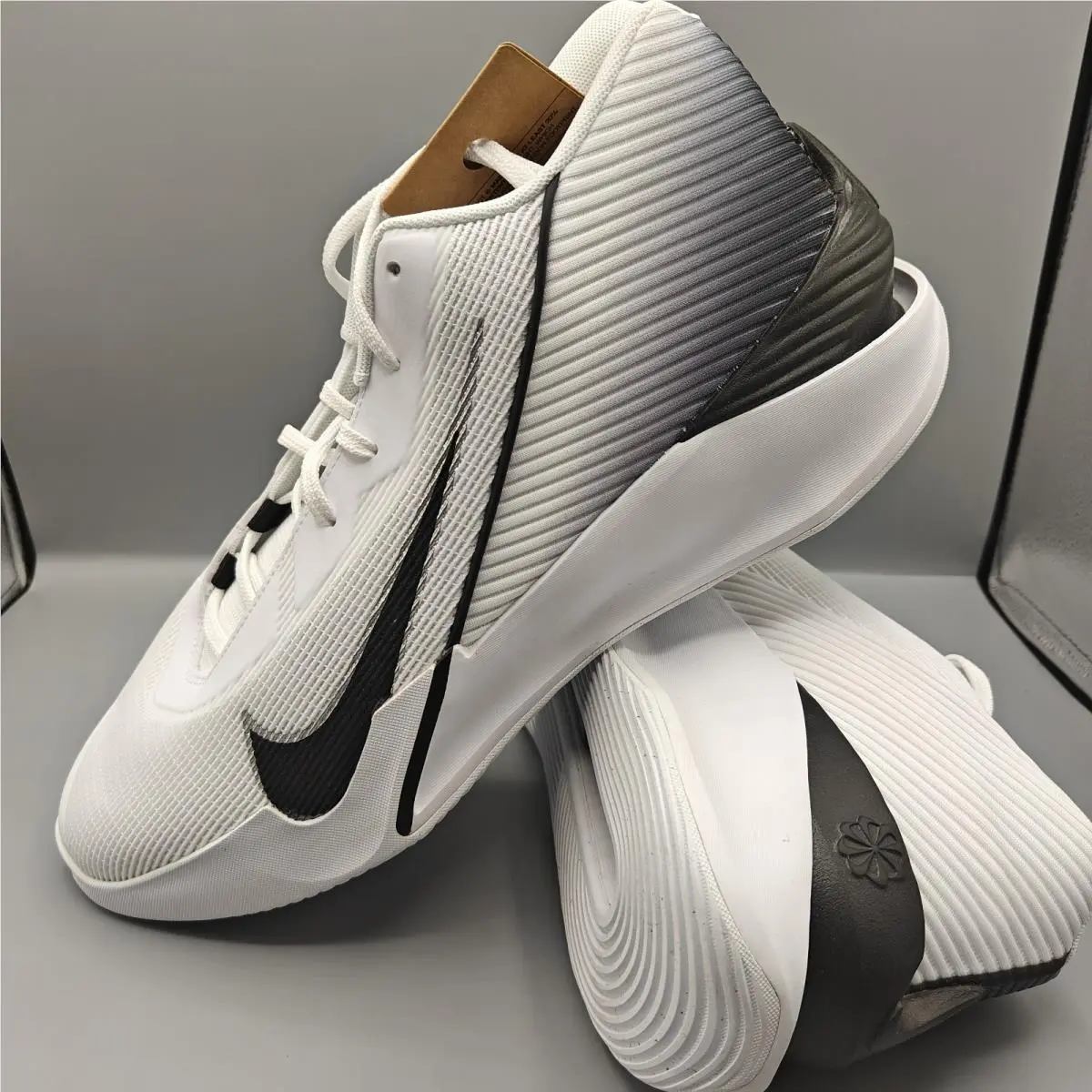 GT Jump Academy Men`s Basketball Shoes Size 13 White Black Sneakers FV5524 by Nike