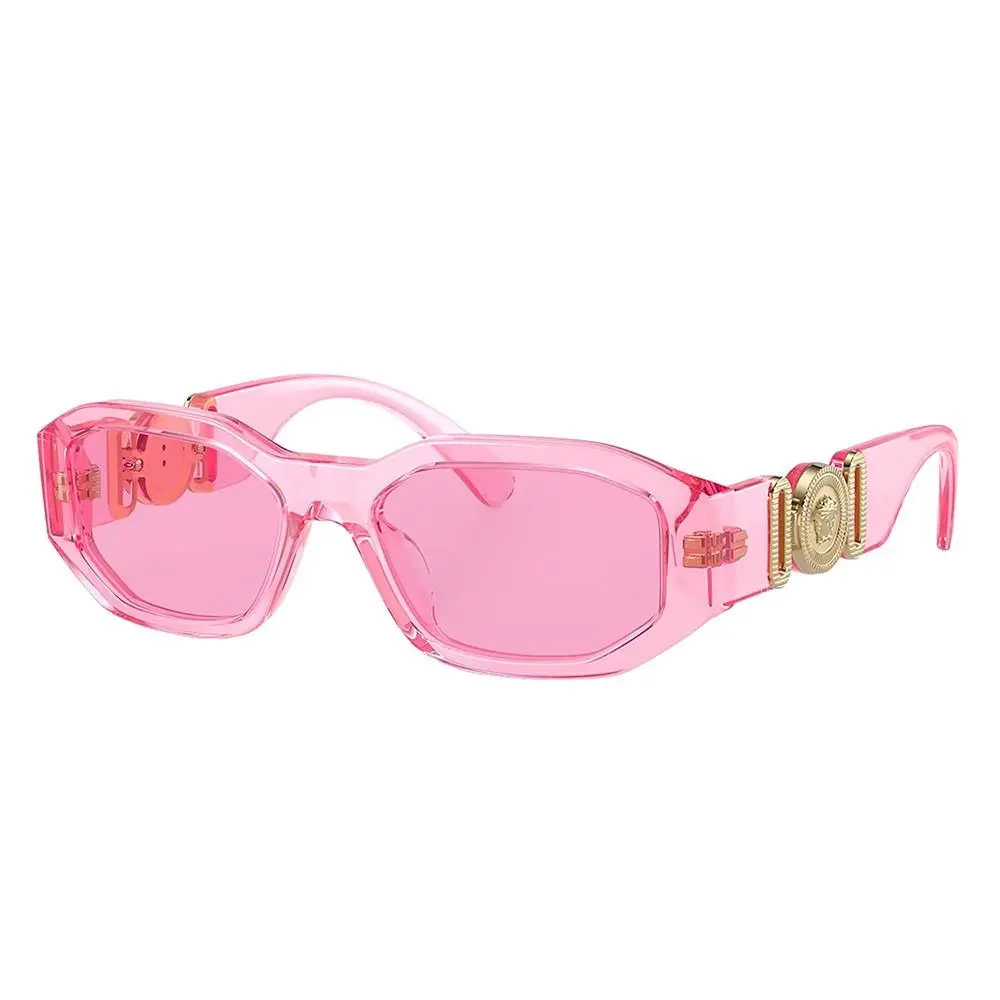 VK 4429U 5370/5 Transparent Pink Plastic Irregular Sunglasses Pink Lens by Versace