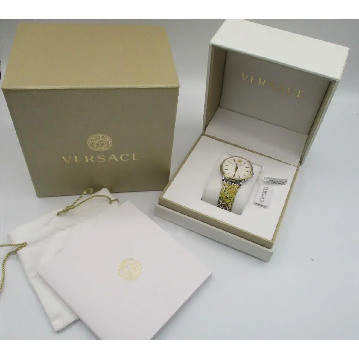 Women`s V-circle Tribute Edition Watch Mib w Book Warranty Card by Versace