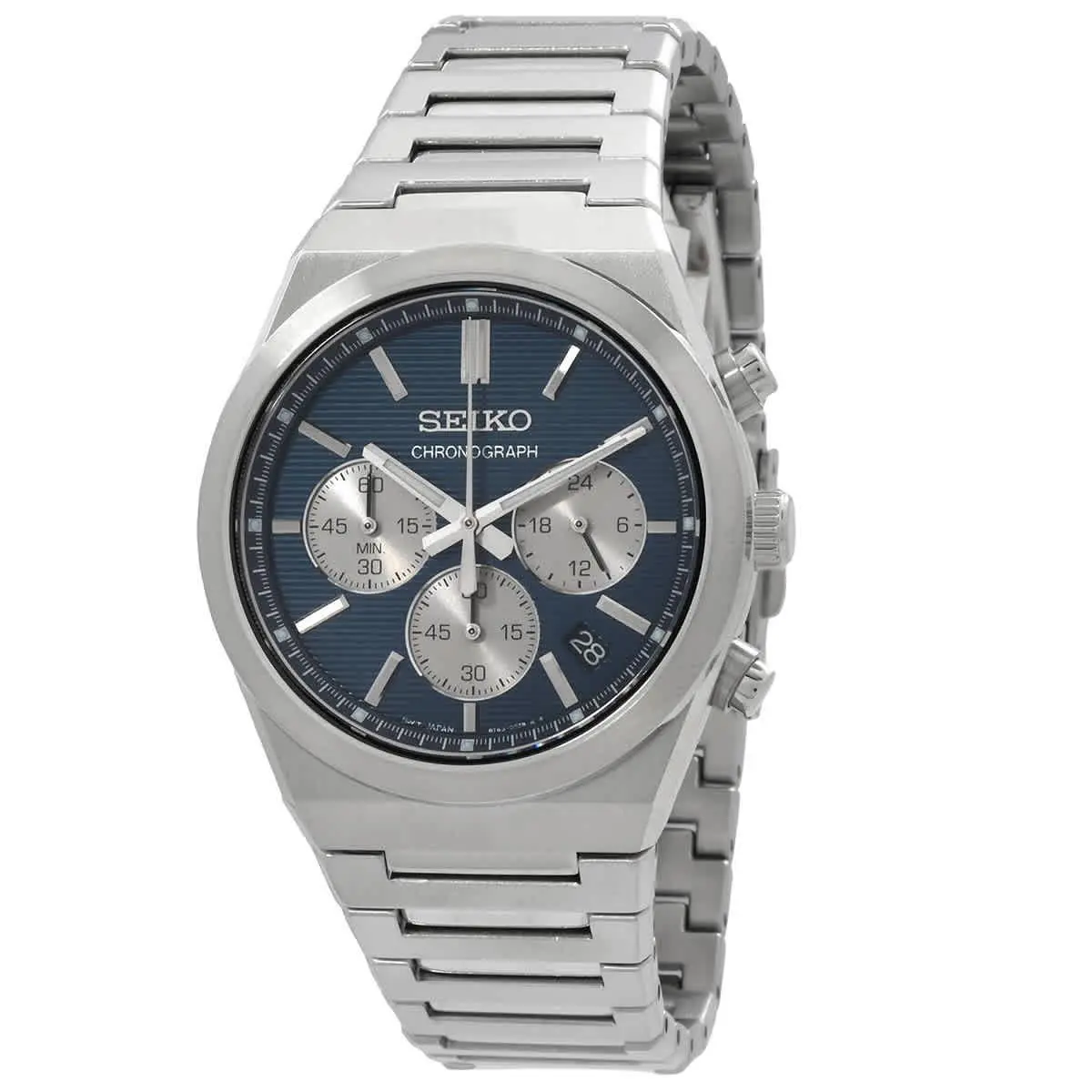 Seiko Sport Chronograph Quartz Blue Dial Men`s Watch SSB453P1