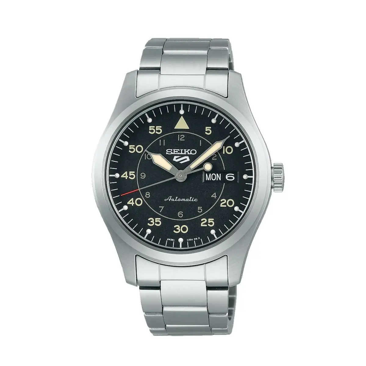 5 Sports SRPH27 39.4mm Black Dial Field Pilot Men Watch Vintage Military by Seiko