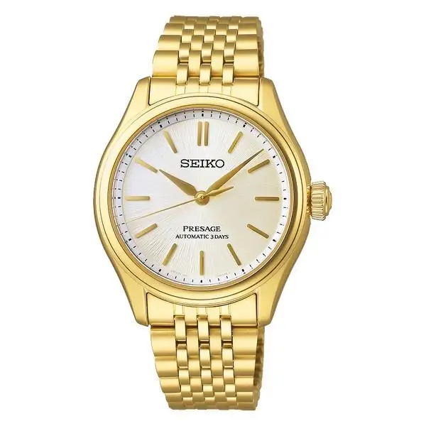 Seiko Presage Auto Shiro-iro White Edo Silk Dial Men`s Watch SPB524