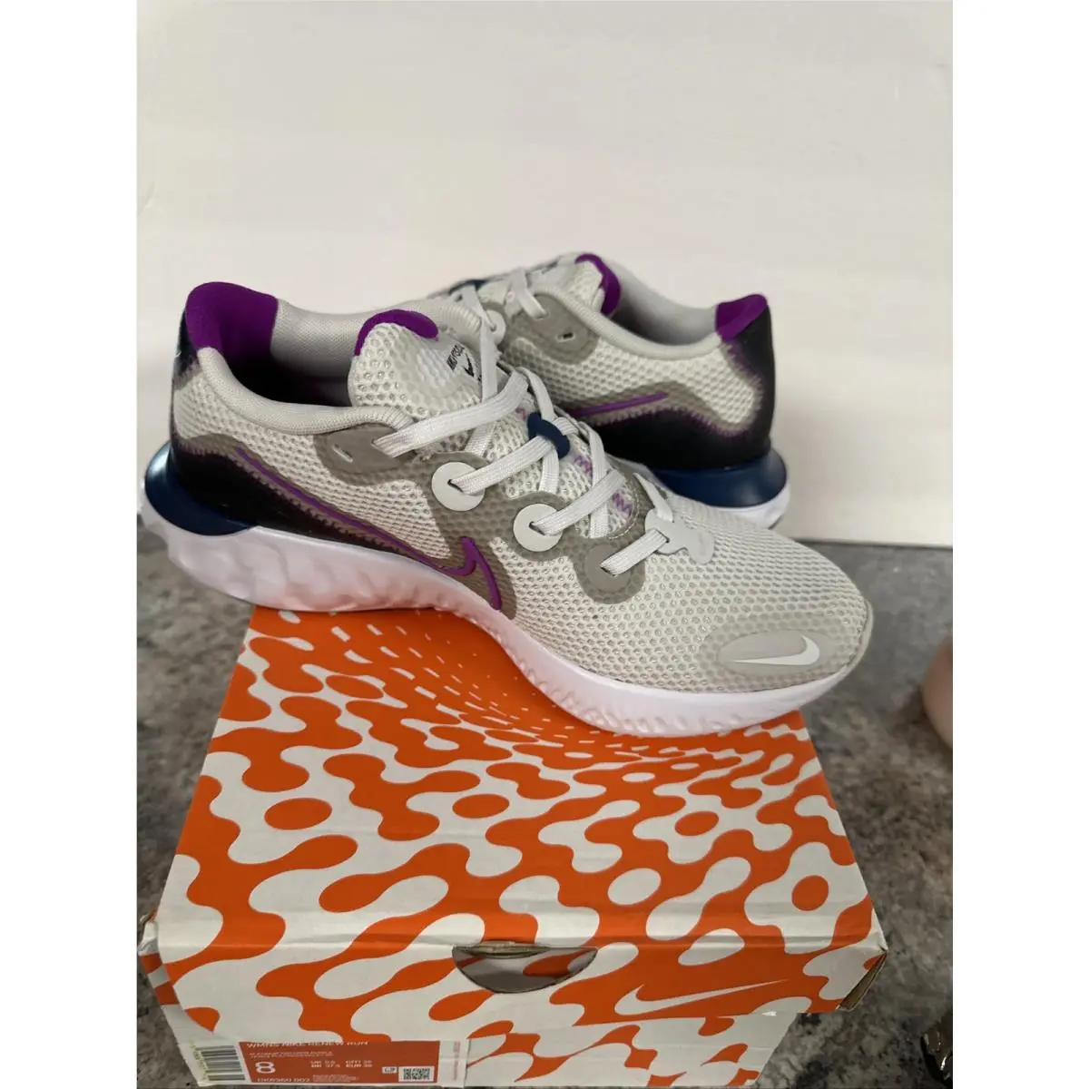 Nike shoes - Nike Renew Run - Renew Run - Ck6360-002 - Platinum Tint / Vivid Purple (UPC: 0193656312174) 8