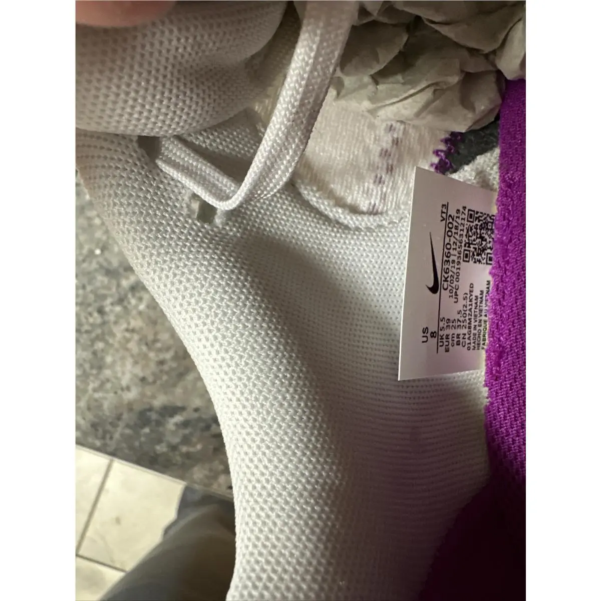 Nike shoes - Nike Renew Run - Renew Run - Ck6360-002 - Platinum Tint / Vivid Purple (UPC: 0193656312174) 11
