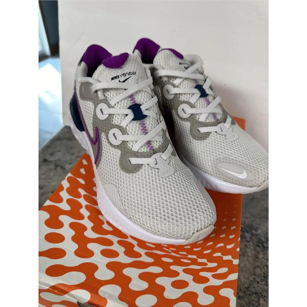 Nike shoes - Nike Renew Run - Renew Run - Ck6360-002 - Platinum Tint / Vivid Purple (UPC: 0193656312174) 16