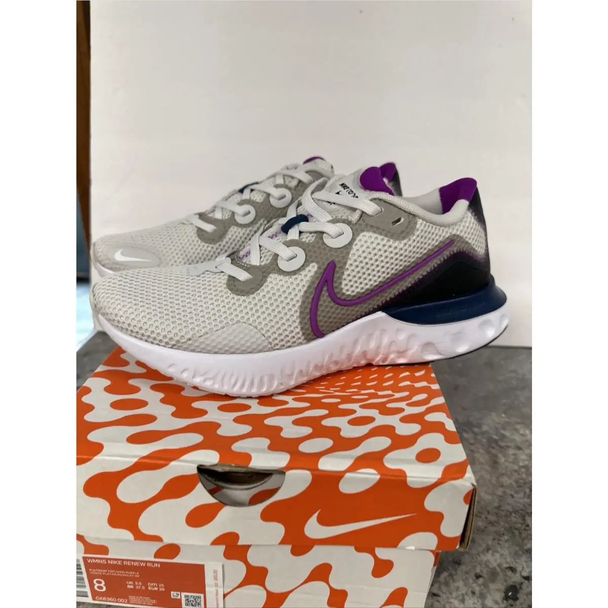 Nike shoes - Nike Renew Run - Renew Run - Ck6360-002 - Platinum Tint / Vivid Purple (UPC: 0193656312174) 0