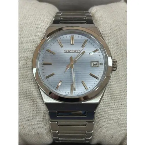 Mens Watch with Blue Dial and Silver Bracelet SUR599 by Seiko