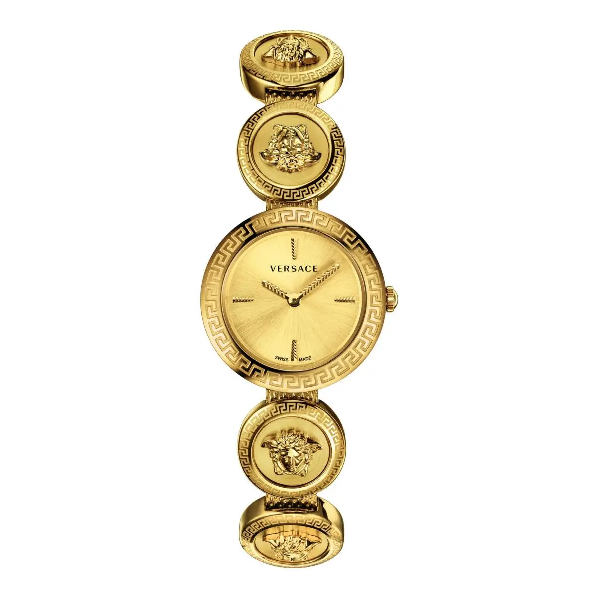 Versace Womens Gold 28mm Bracelet Fashion Watch