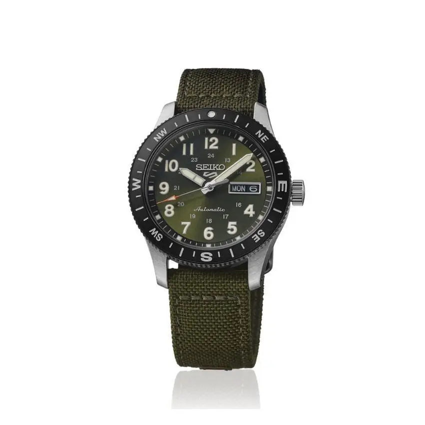 Seiko 5 Sports HDB009 Automatic Brown Dial Field Watch Nylon Strap 41mm