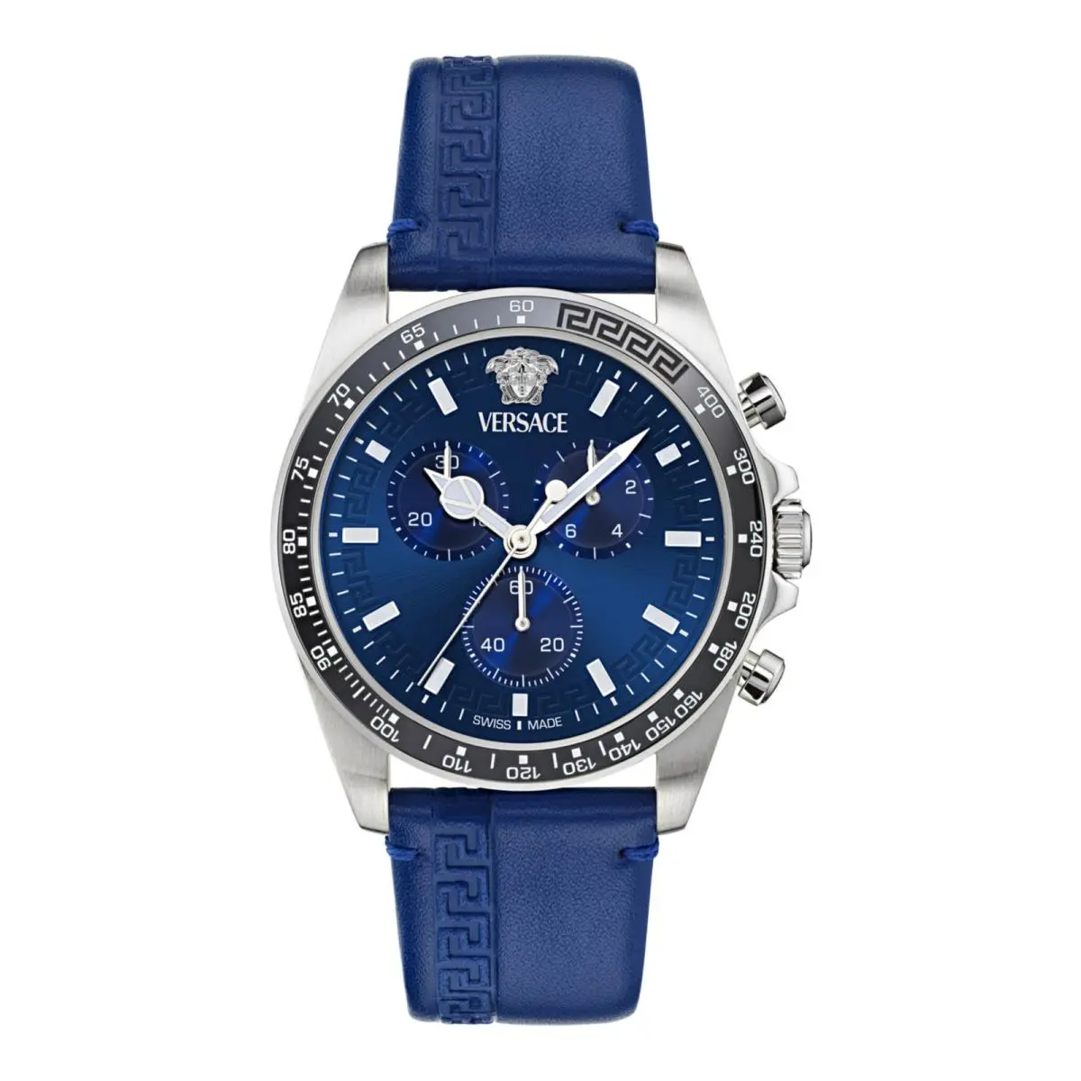 Versace Mens Stainless Steel 43mm Strap Fashion Watch
