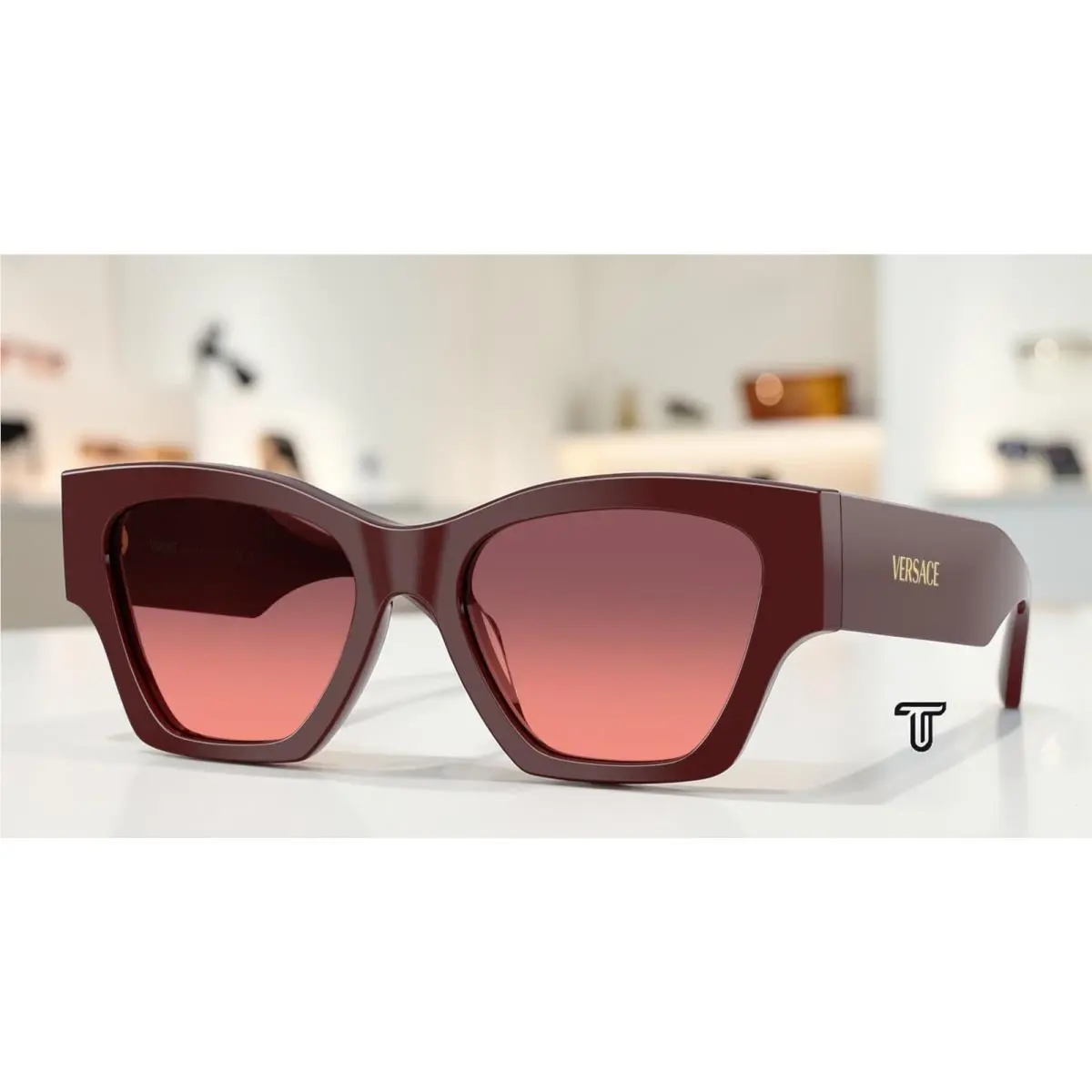 VE4492U 551520 Burgundy Pink Gradient Violet 53 mm Women`s Sunglasses by Versace