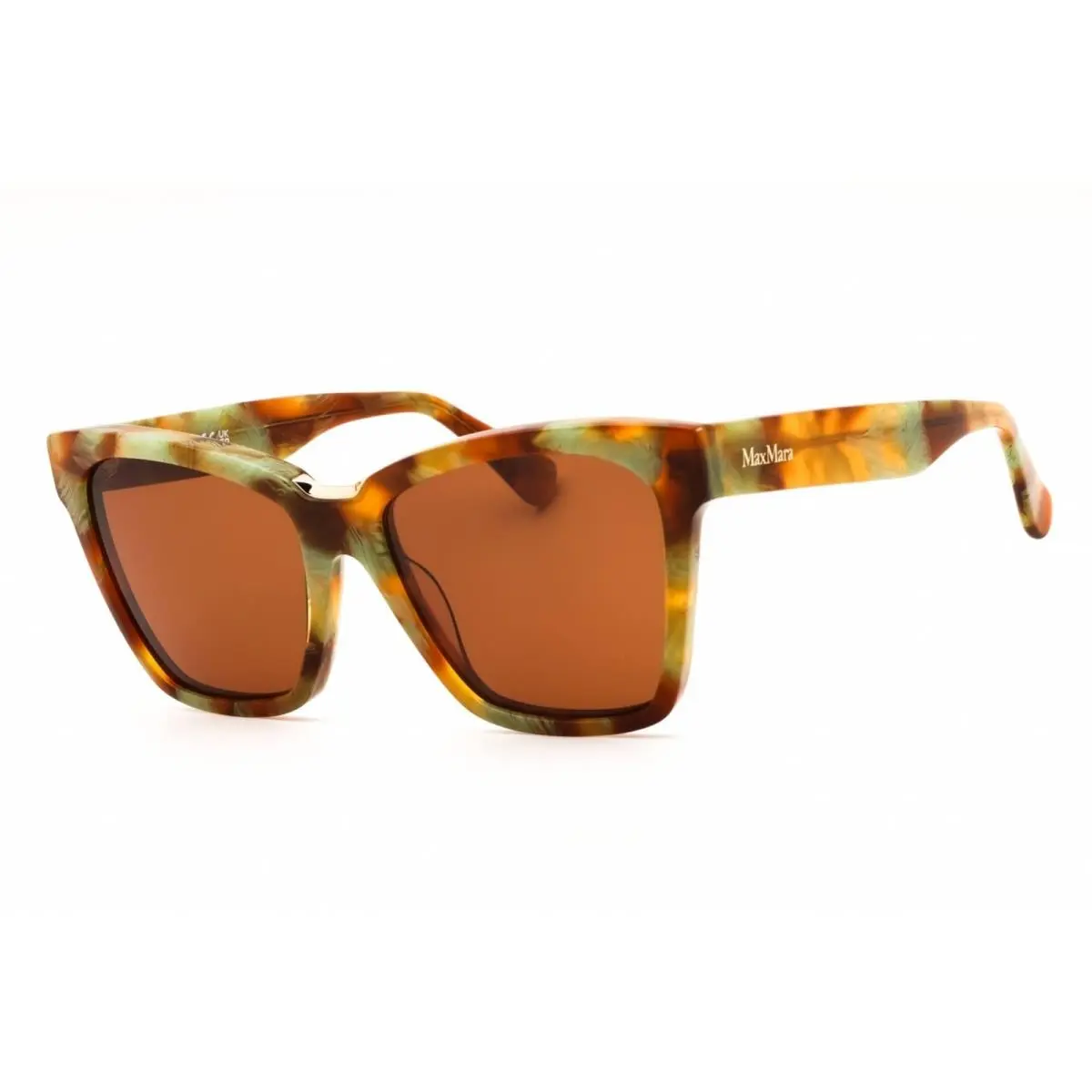 Max Mara Women`s Sunglasses Coloured Havana Full Rim Cat Eye Frame MM0089 55E