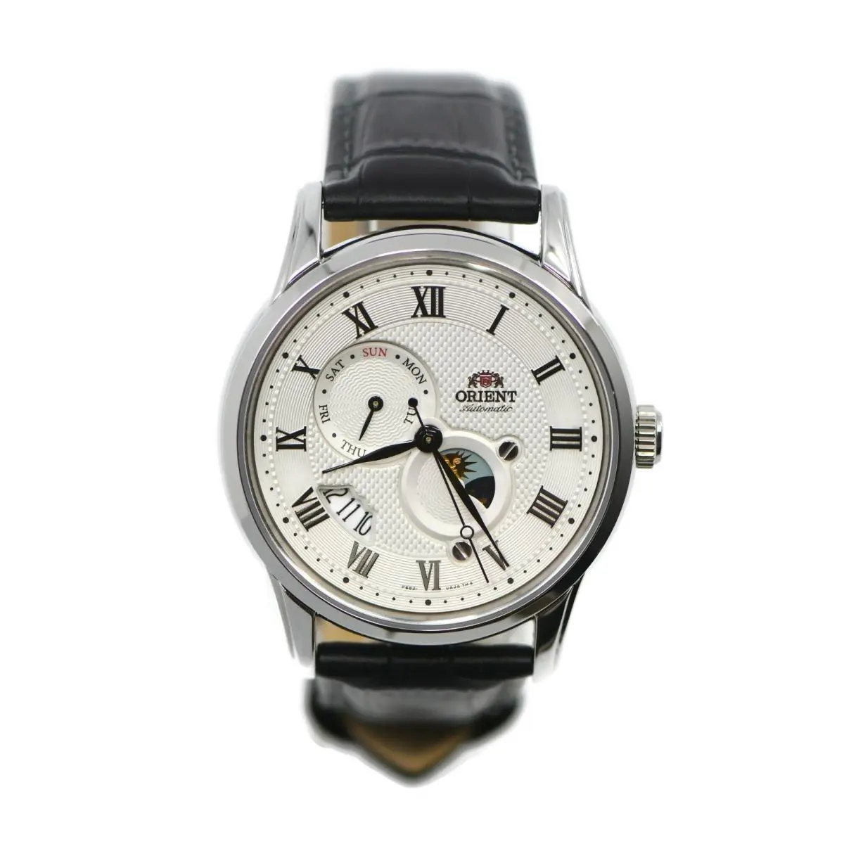 Sun Moon Stainless Steel Watch RA-AK0008S30B by Orient