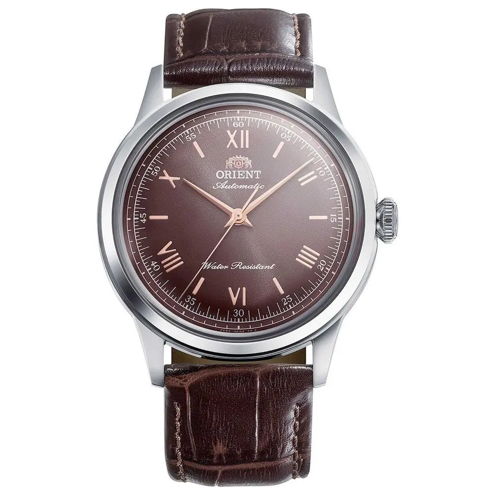 Men`s Bambino No Date Brown Dial Automatic 38mm Watch RA-BB0004Y by Orient