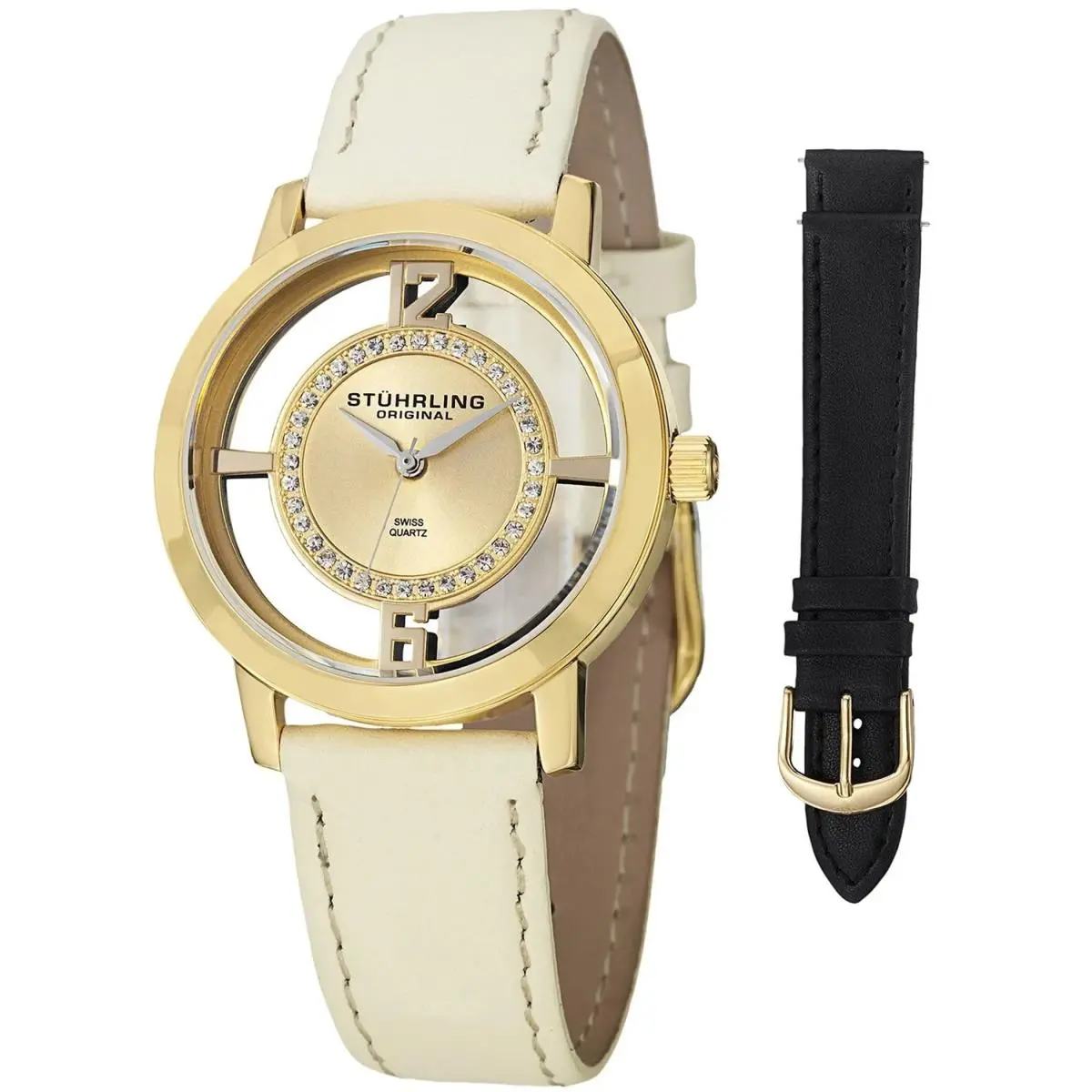 Stuhrling Women`s Winchester Gold Dial Watch - 388L2.SET.02 by Stührling