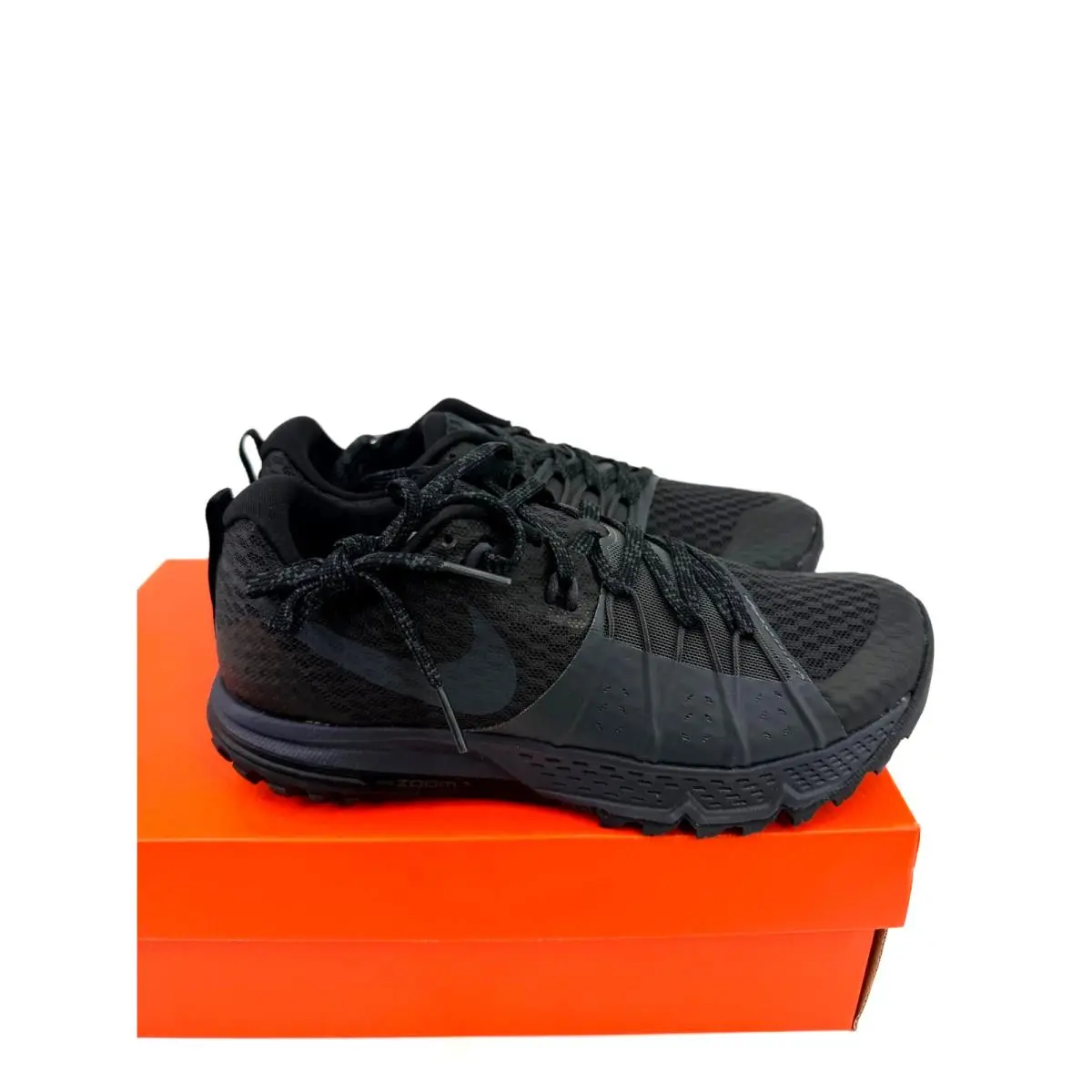 Nike Women`s Sz 7 Air Zoom Wildhorse 4 Trail Running Sneakers Black 880566