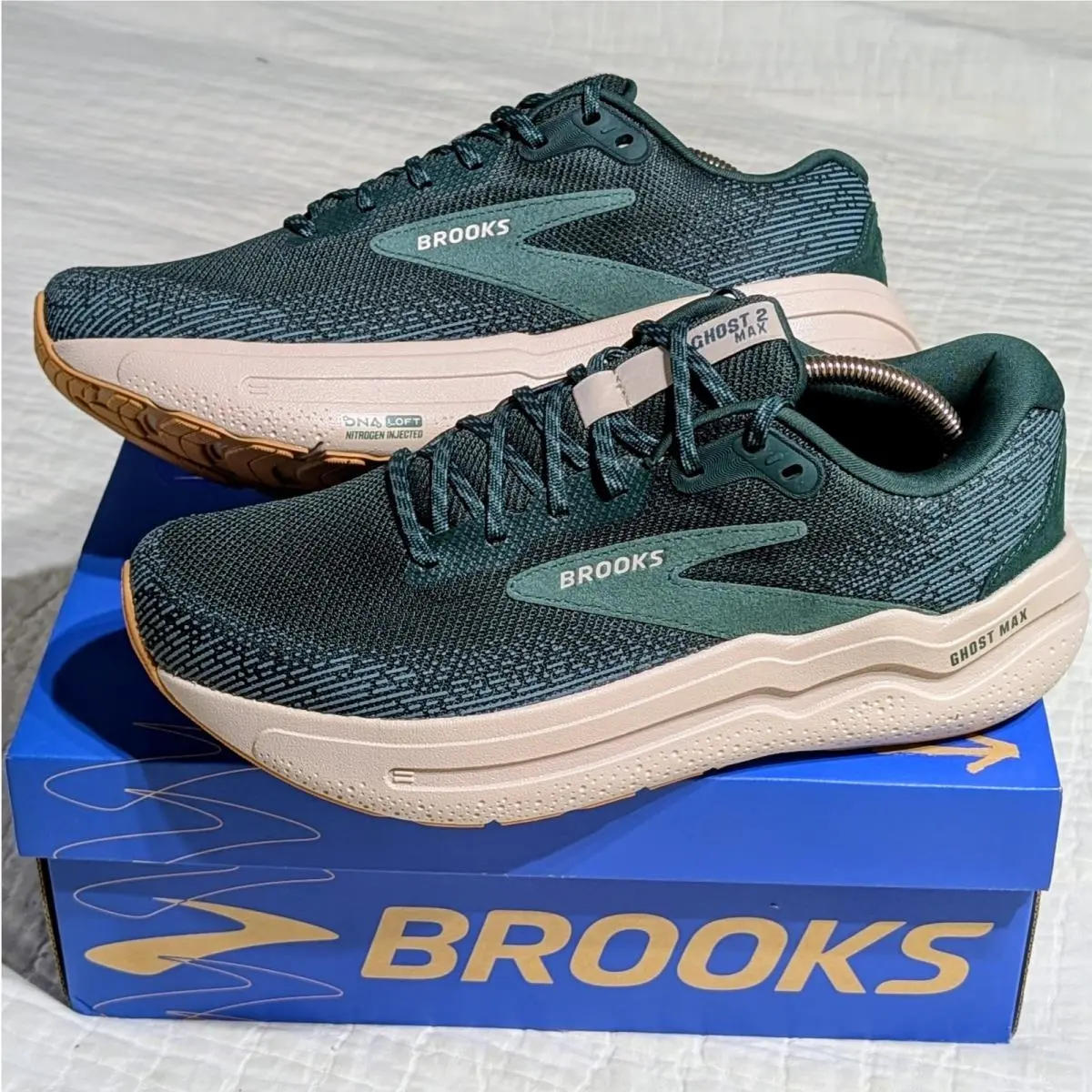Brooks Ghost Max 2 Mens Size 9 Pine Grove Green Running Shoes 1104311D324 Sports