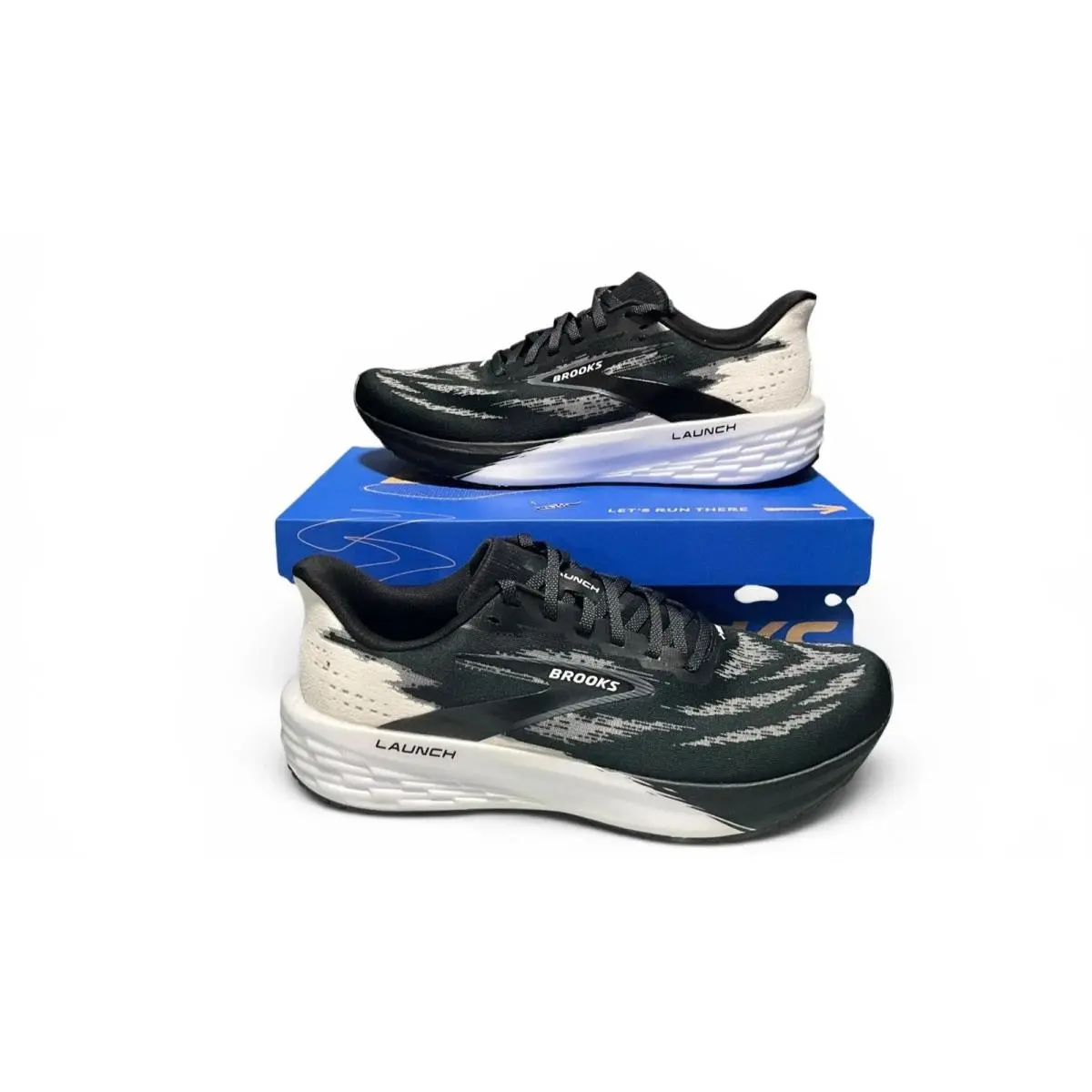 Brooks Men`s Launch 11 Running Athletic Sneakers Black White SZ 13