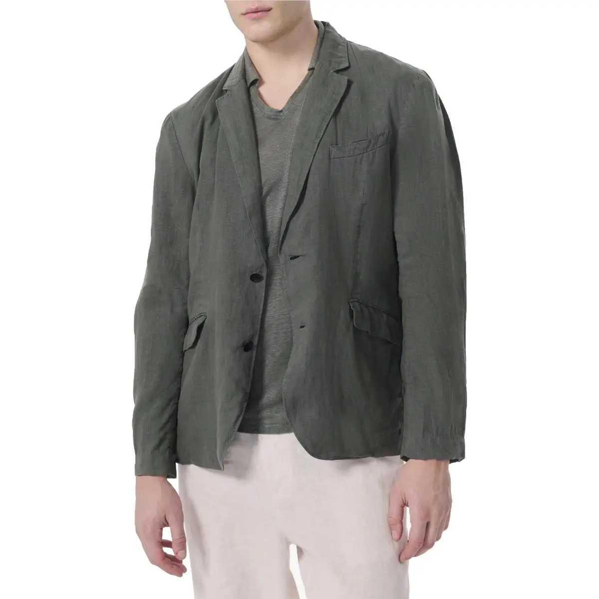 Rag Bone Men`s Pavement Butler Linen Patch Pocket Sport Coat Blazer Sz 44 by Rag & Bone