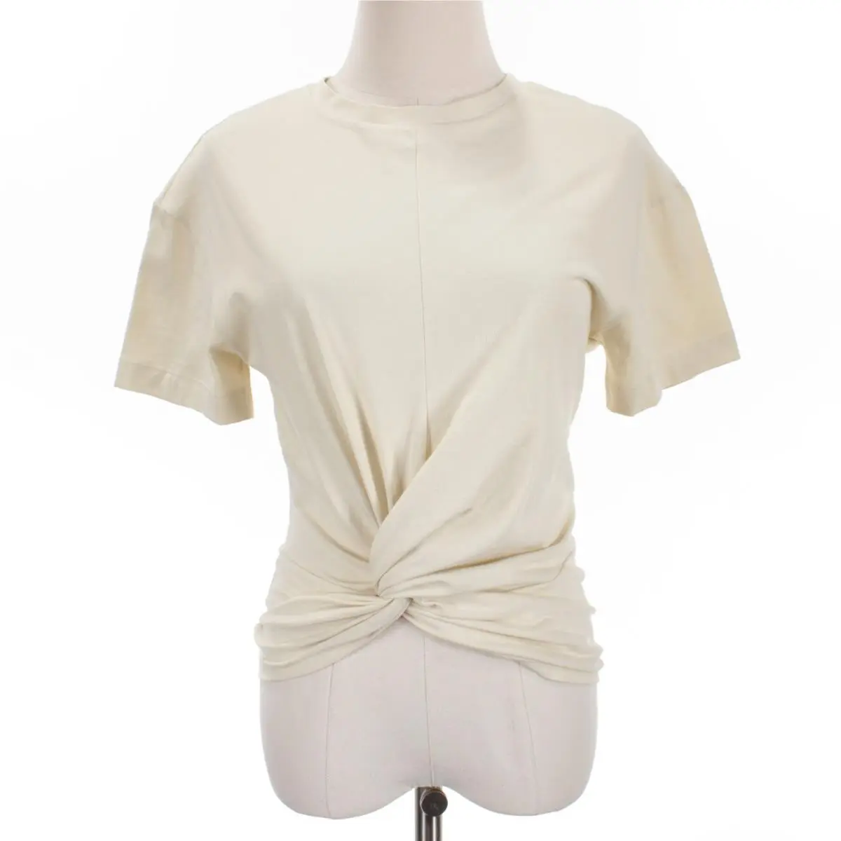 Rag Bone Mica Draped T-shirt Size XS in Light Beige Cotton by Rag & Bone