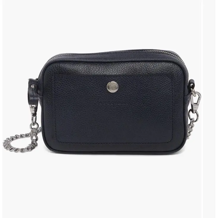 Longchamp Le Foulonne Small Convertible Crossbody Belt Bag Leather Clutch Navy