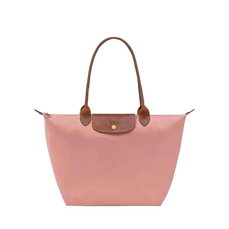 Le Pliage Large Nylon Shoulder Tote 1899089 Pink Tea by Longchamp