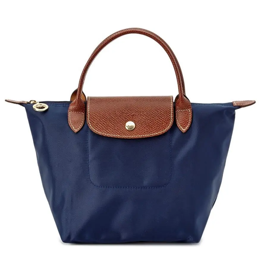Longchamp Le Pliage Type S Small Handheld Tote Marine Navy Blue