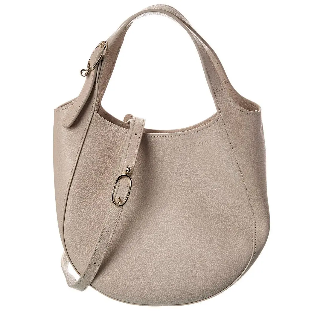 Longchamp Le Foulonne Leather Bucket Bag Women`s White