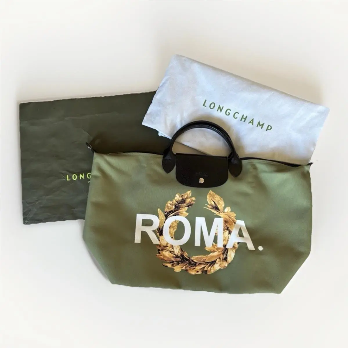 Longchamp Le Pliage Limited Edition Rome Roma Weekender Travel Bag Rare