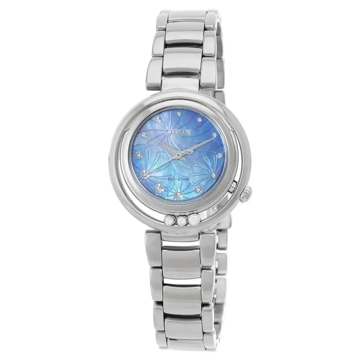 L Eco-drive Diamond Mop Blue Dial Ladies Watch EM1110-81N by Citizen