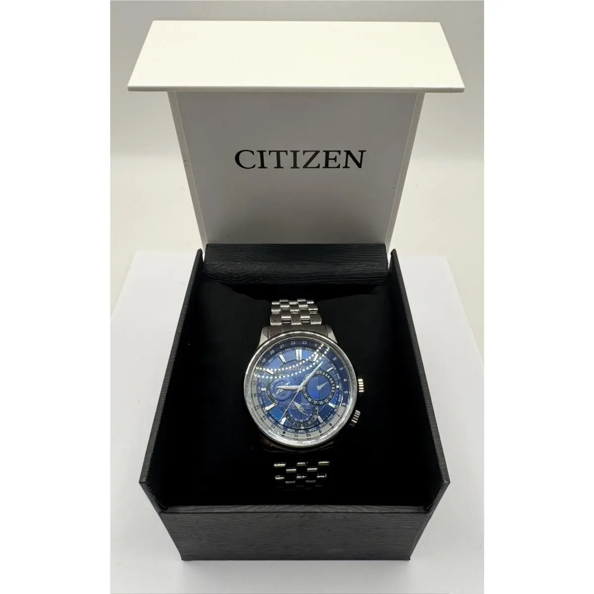 Citizen Eco-drive 8729-R005791 44mm Calendrier Steel Blue Dial Watch CP3017786