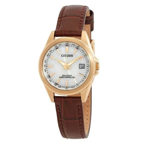 Citizen Perpetual World Time White Dial Ladies Watch EC1183-16A
