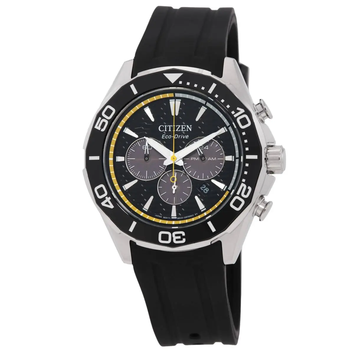 Citizen Endeavor Chronograph Quartz Black Dial Men`s Watch CA4730-08E - Black, Dial: Black, Band: Black