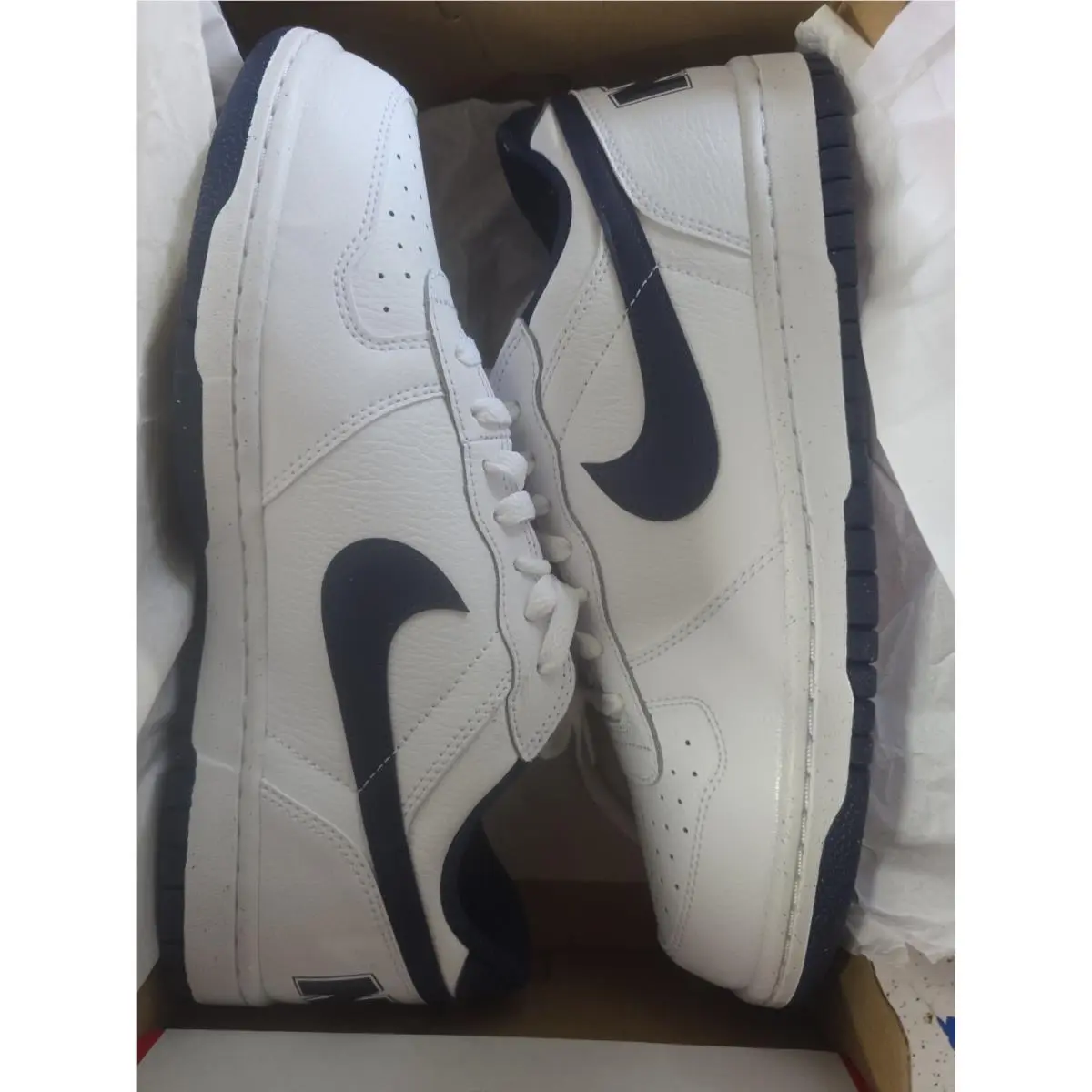 Nike shoes - Nike Big Nike - Big - 355152-140 - White/Midnight Navy (UPC: 091201858187) 6
