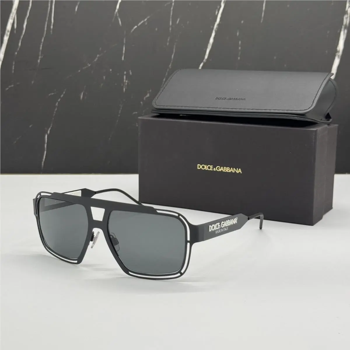 Dolce Gabbana DG2270 3276/87 Black Gray Men Sunglasses