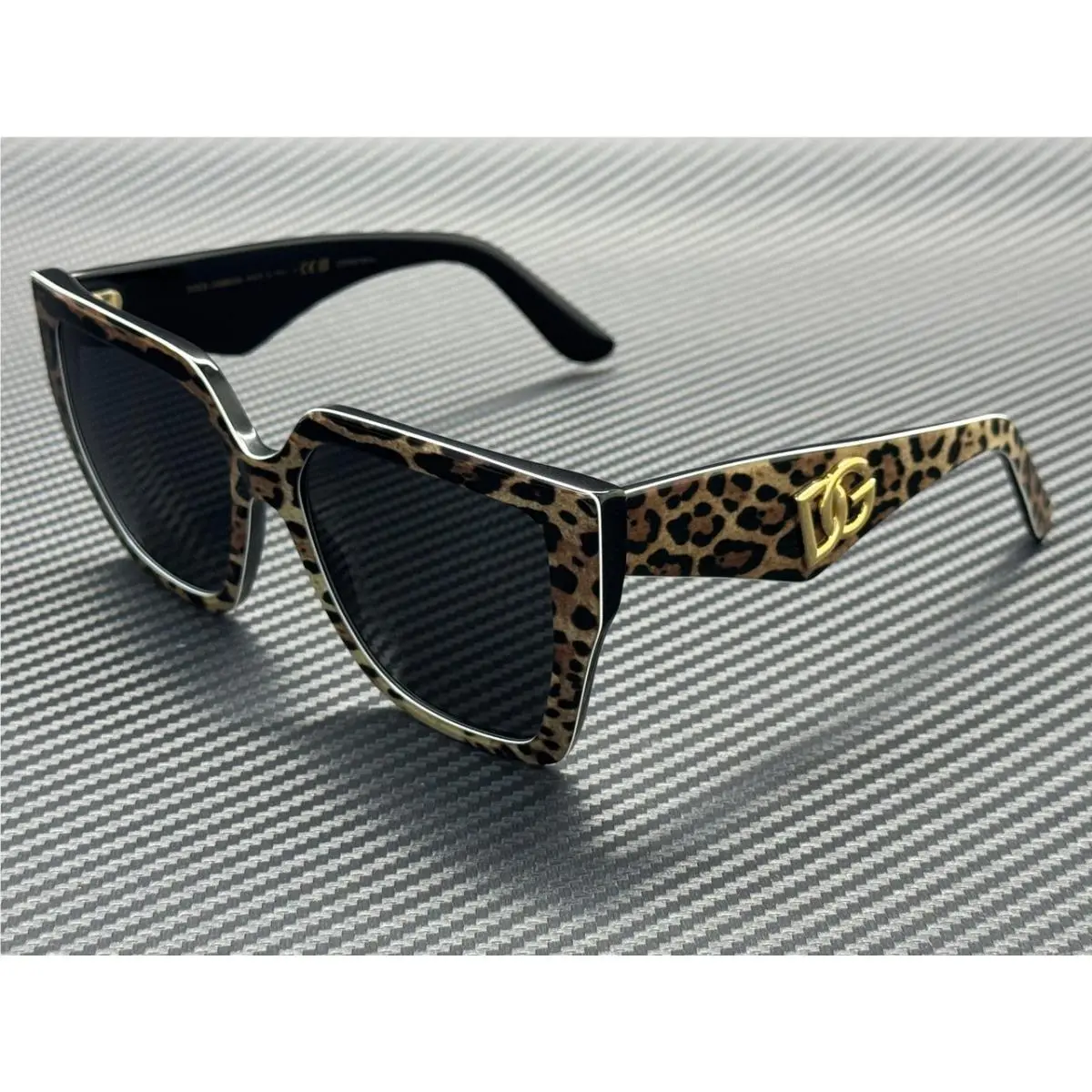 Dolce Gabbana DG4438 316387 Brown On Black Grey Women`s 55 mm Sunglasses