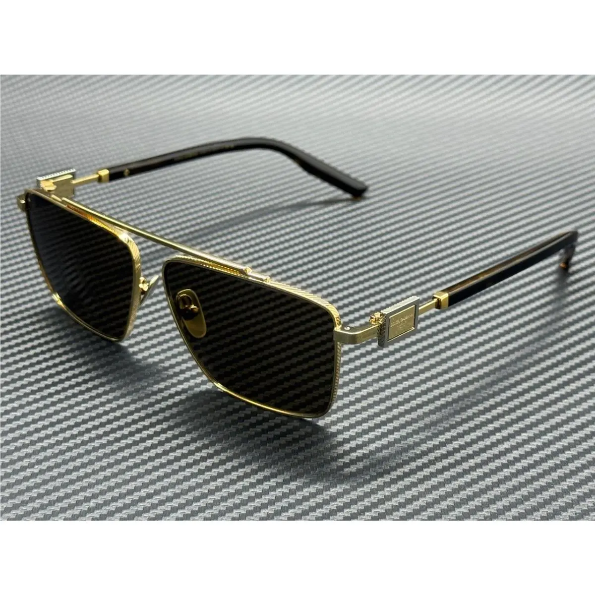 Dolce Gabbana DG2336 02 73 Gold Dark Brown Men`s 59 mm Sunglasses