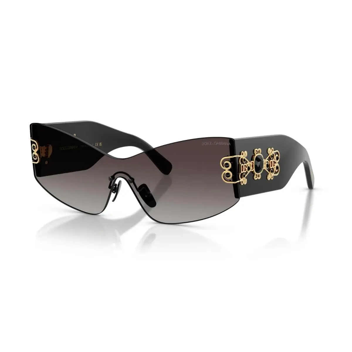 Dolce Gabbana DG 4526B Black and Gold/grey Shaded 501/8G Sunglasses