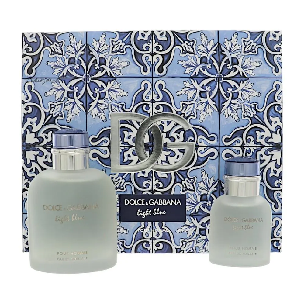D G Light Blue 2 Piece Set For Men 2 Piece Set by Dolce Gabbana Gift Set