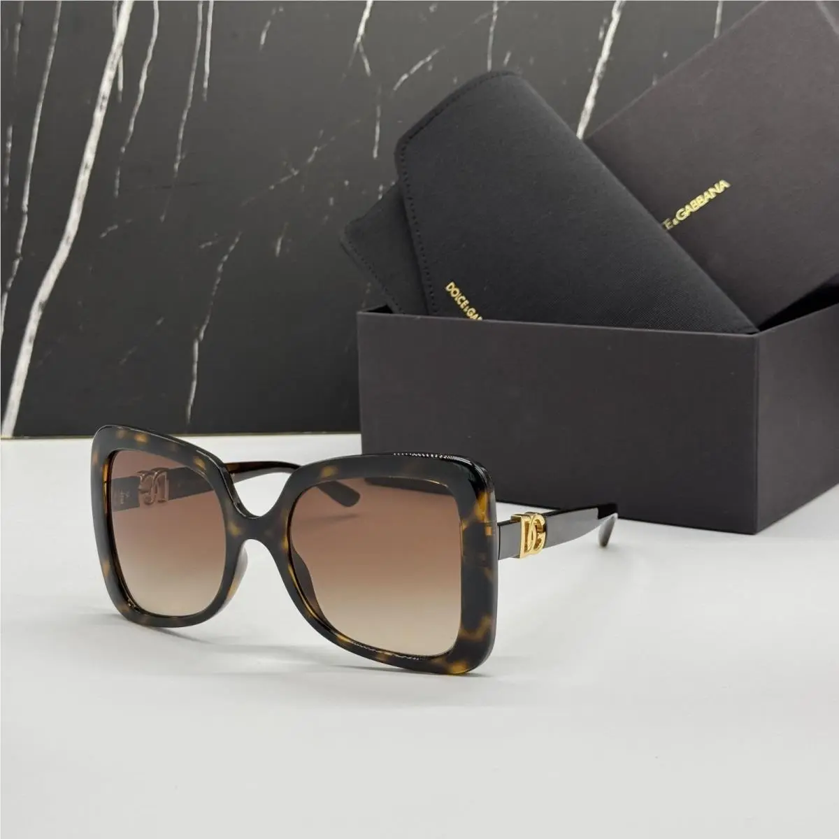 Dolce Gabbana DG6193U 502/13 Havana Brown Butterfly Sunglasses