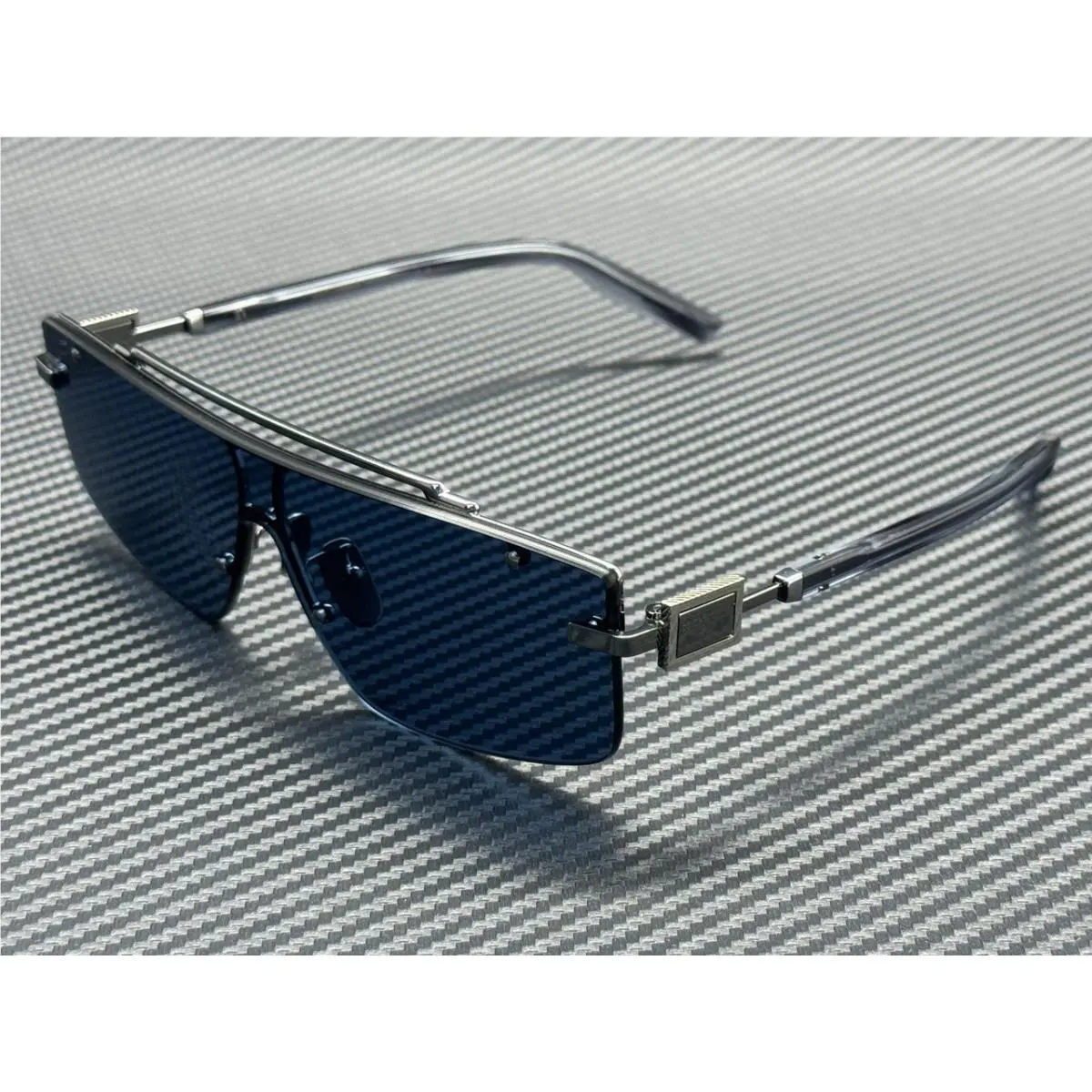Dolce Gabbana DG2335 04 80 Gunmetal Solid Blue Men`s 70 mm Sunglasses
