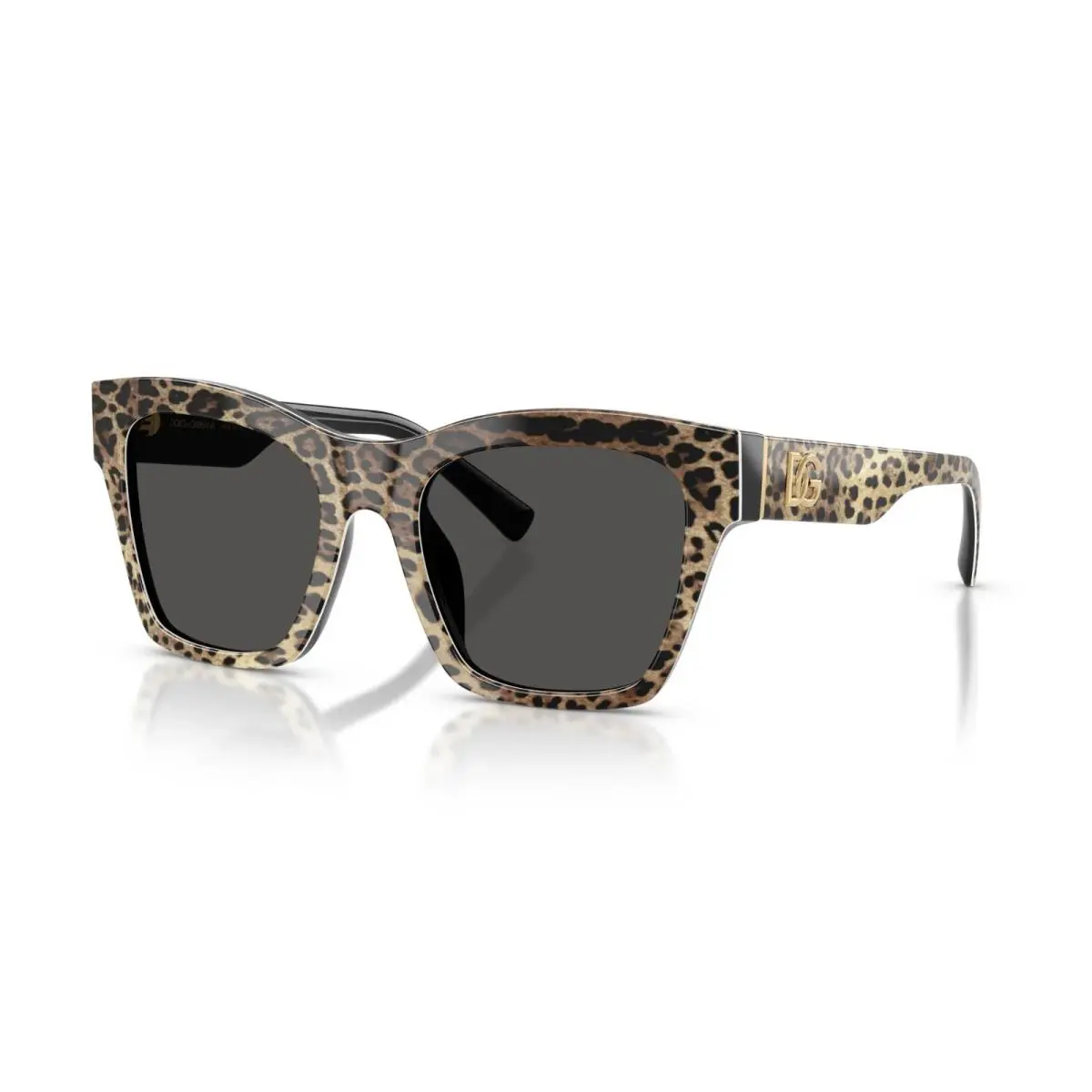 Dolce Gabbana DG 4512 Leo Brown On Black/grey 316387 Sunglasses