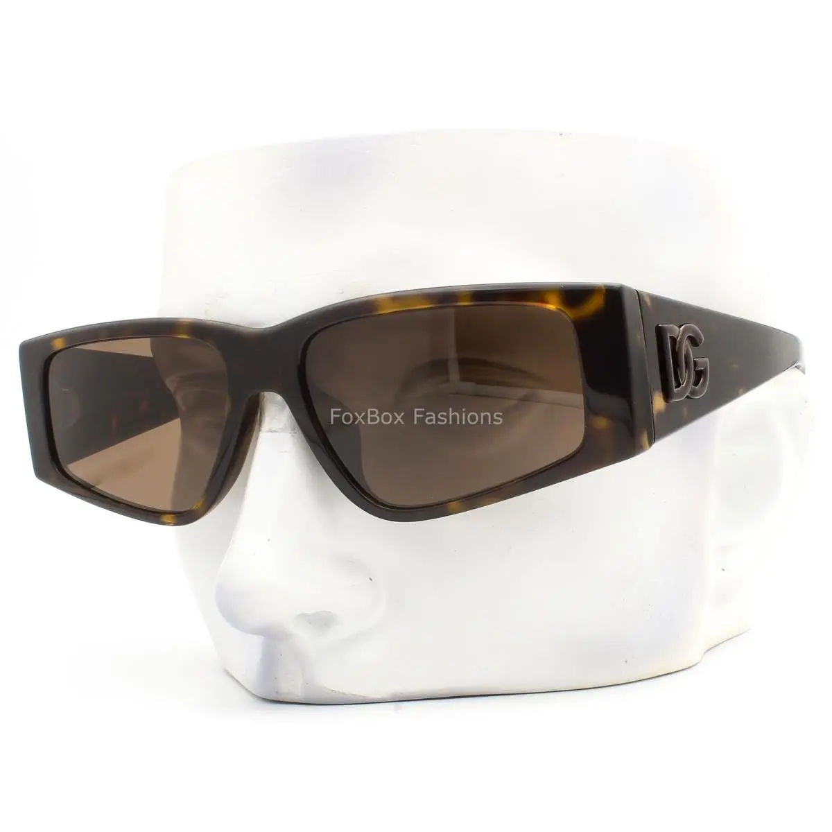 Dolce Gabbana Sunglasses DG 4453F 502/73 Brown Havana Bronze DG Logo W/case