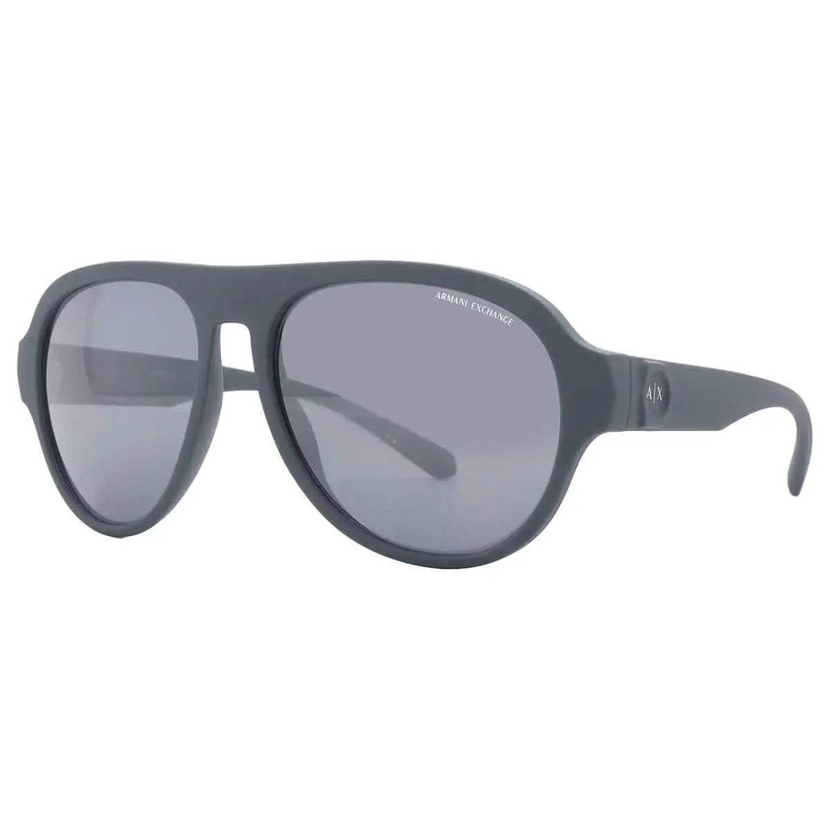 Grey Mirror Pilot Men`s Sunglasses AX4126SU 83016G 58 by Armani Exchange