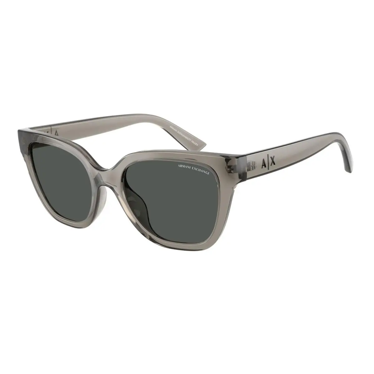 Armani Exchange AX4164SU 839487 Transparent Grey Grey 53 mm Women`s Sunglasses