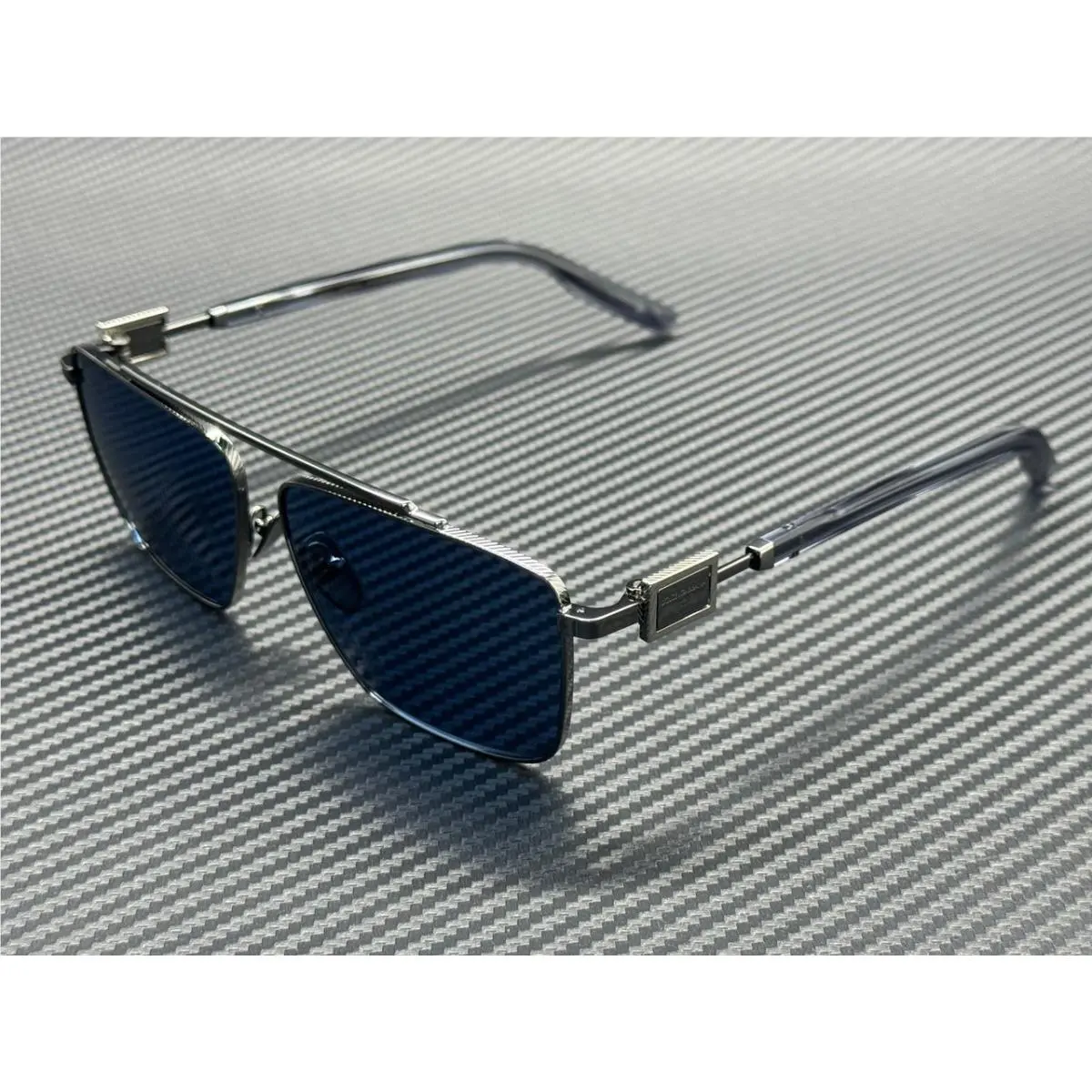 Dolce Gabbana DG2336 04 80 Gunmetal Solid Blue Men`s 59 mm Sunglasses