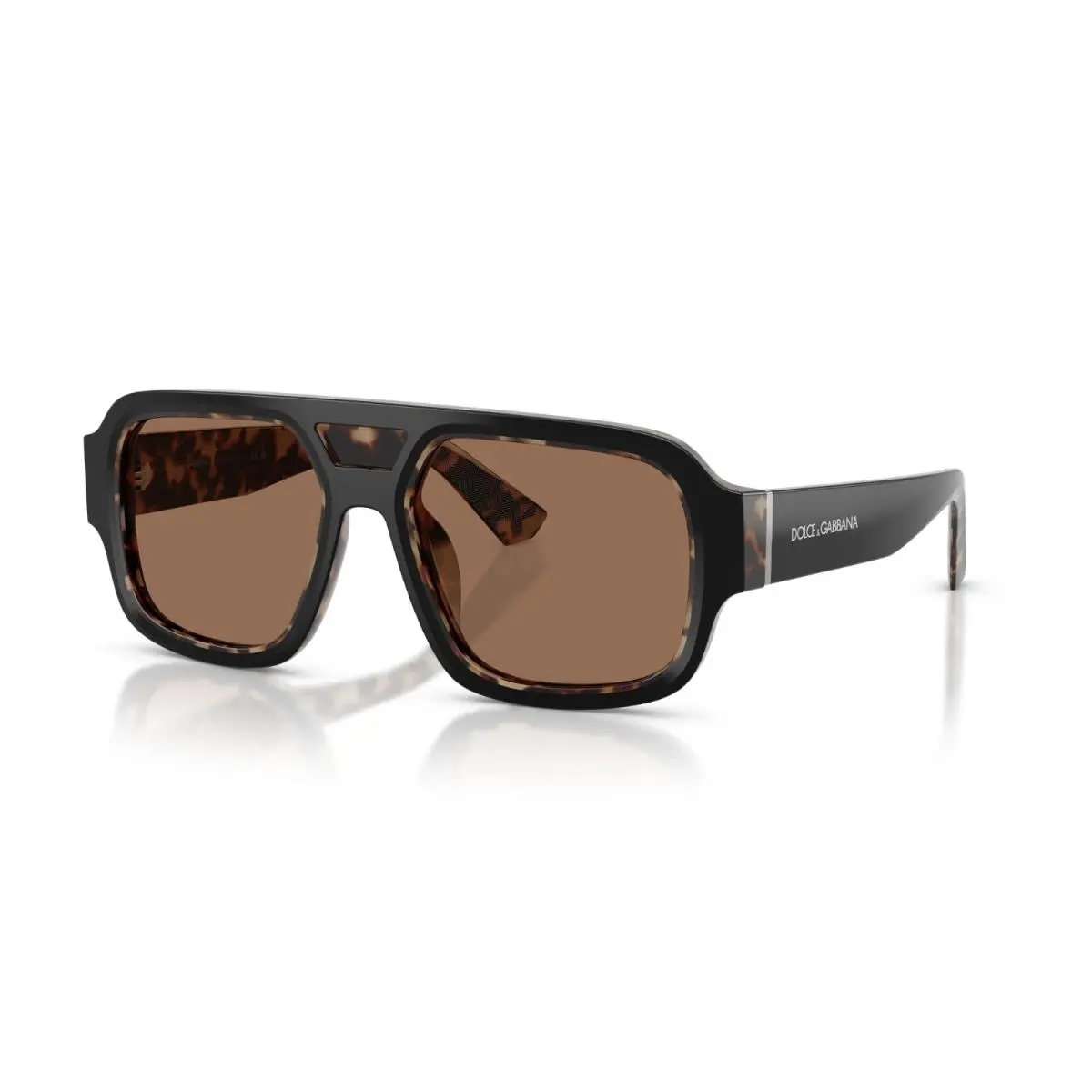 Dolce Gabbana DG 4516 Black On Havana/brown 341773 Sunglasses